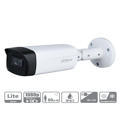 Camara Bullet 2 Megapixeles/1080p/ Lente de 3.6mm/ Smart IR de 80 Mts/ IP67/ DWDR/ BLC/HCL/ Metal y Plastico