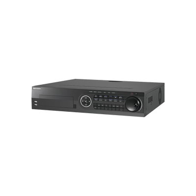 DVR 4 Megapixel / 16 Canales TURBOHD + 8 Canales IP / 8 Bahías de Disco Duro / 16 canales de Audio / 16 Entradas de Alarma