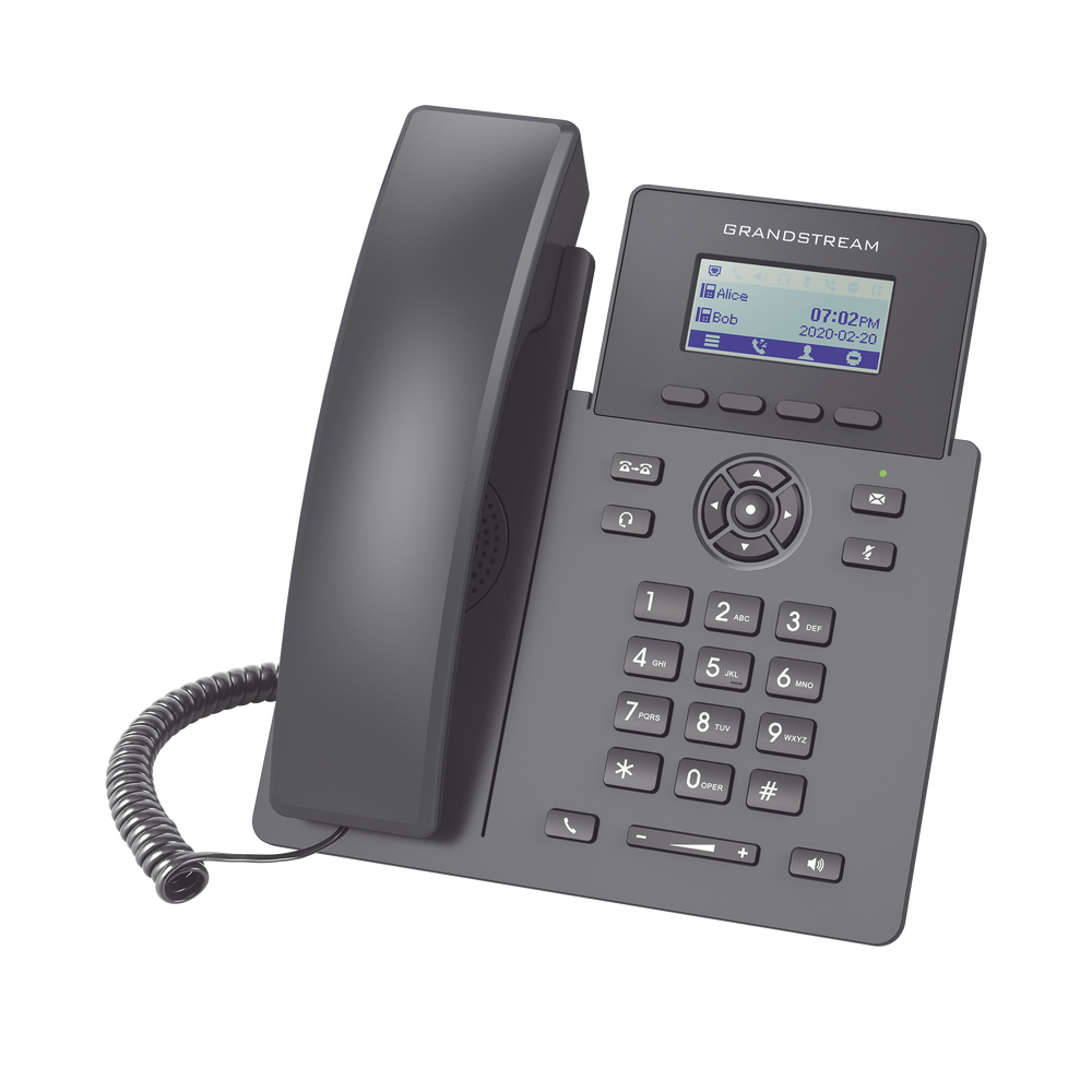 Modelo: GRP2601P Teléfono IP Grado Operador, 2 líneas SIP con 2 cuentas, PoE, codec Opus, IPV4/IPV6 con gestión en la nube GDMS