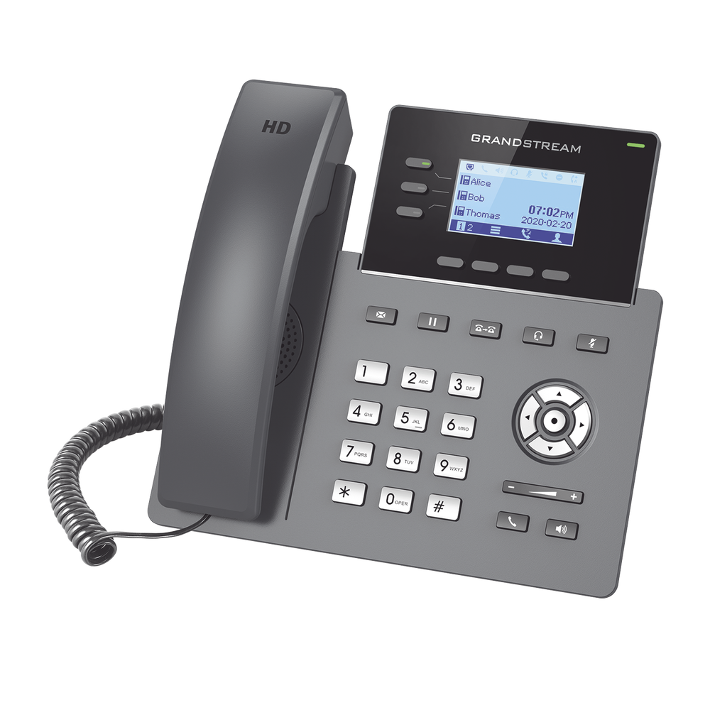 Modelo: GRP2603 Teléfono IP Grado Operador, 3 líneas SIP con 6 cuentas, puertos Gigabit, codec Opus, IPV4/IPV6 con gestión en la nube GDMS